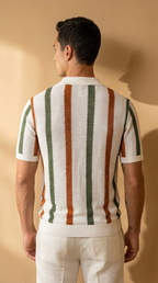 LIOR | Knit Stripe Polo – Regular Fit Summer Short Sleeve
