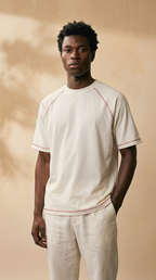 RIVEN | Cotton Blend Tee – Regular Fit Minimal Summer Essential