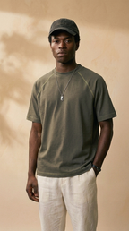 RIVEN | Cotton Blend Tee – Regular Fit Minimal Summer Essential