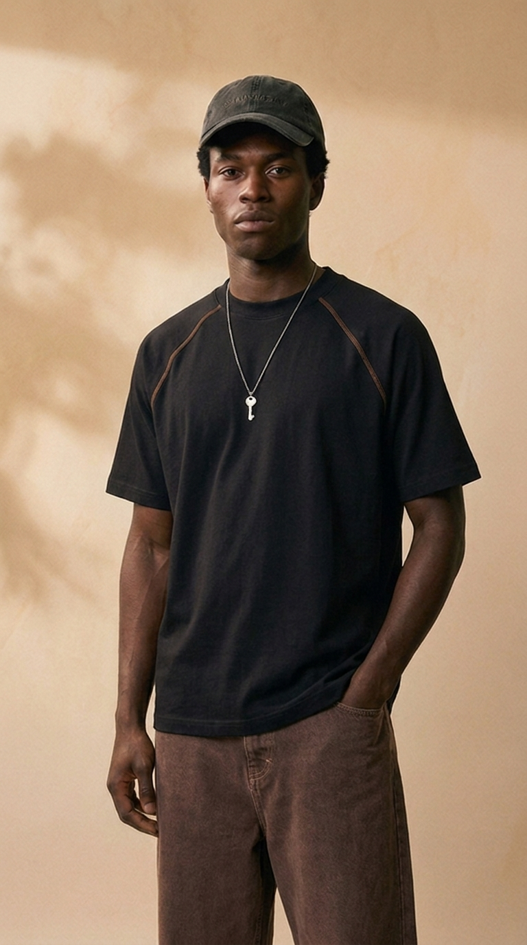 RIVEN | Cotton Blend Tee – Regular Fit Minimal Summer Essential