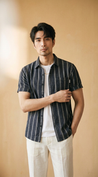 MATTEO | Striped Summer Shirt – Relaxed Cotton Fit