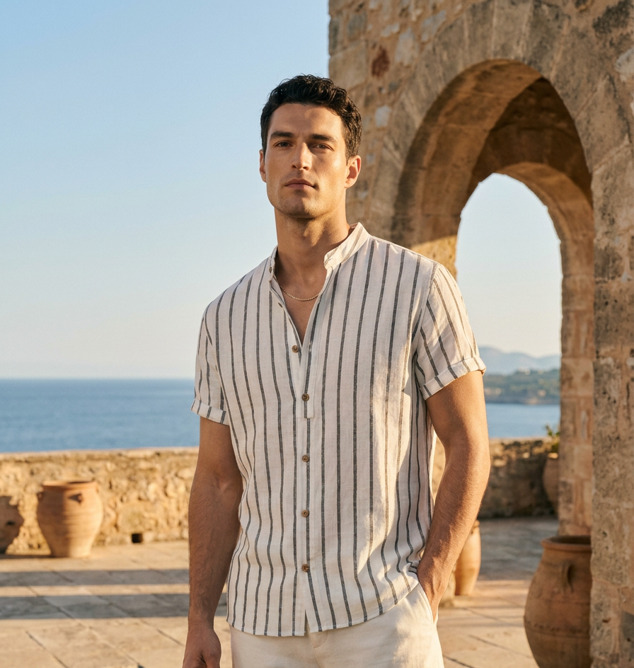 MATTEO | Striped Summer Shirt – Relaxed Cotton Fit