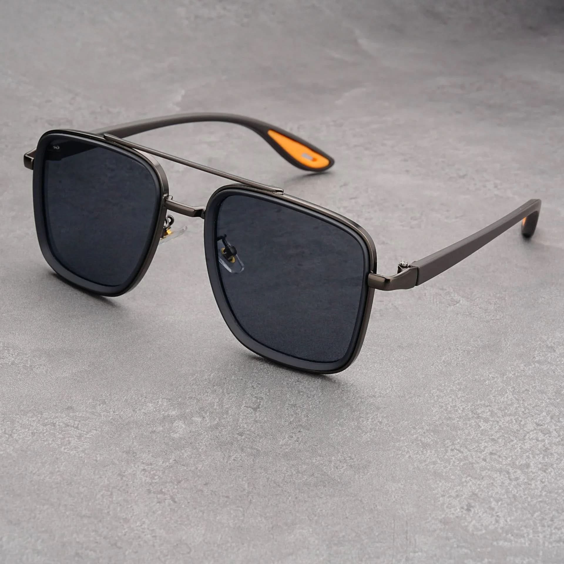 RIFT NOIR X | Square Metal-Acetate Sunglasses | UV380