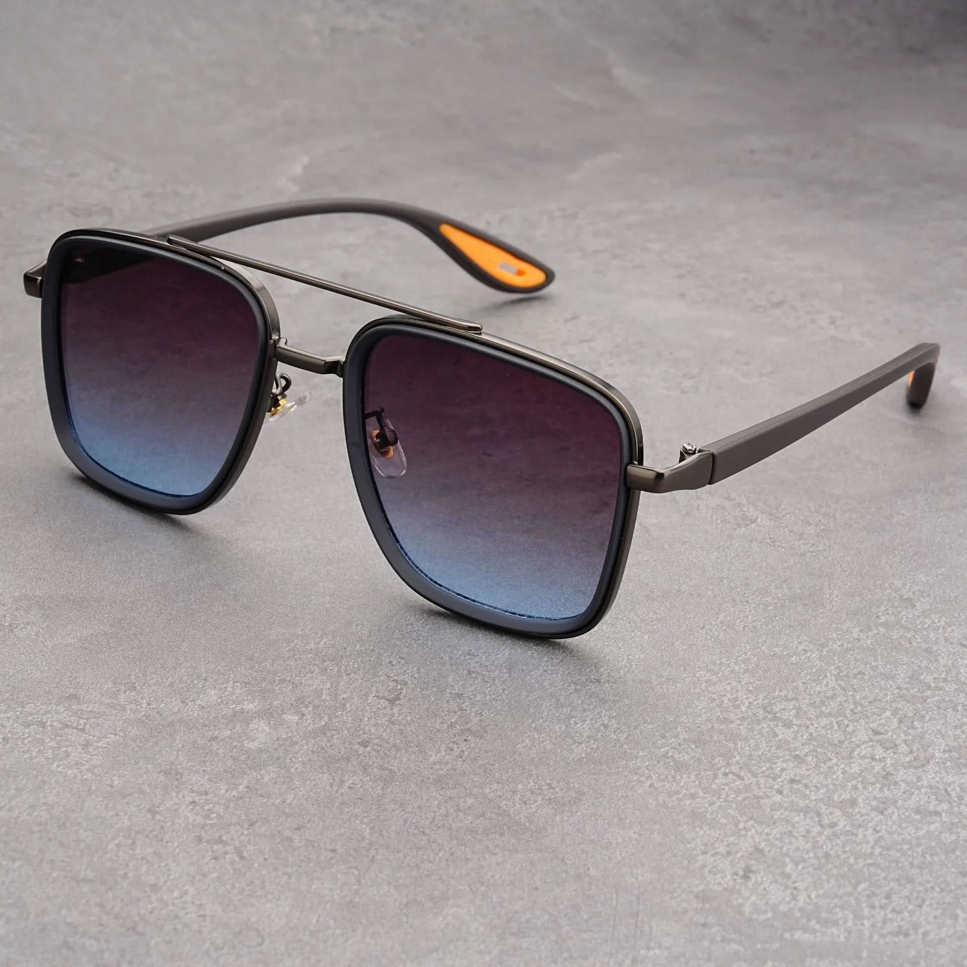 RIFT NOIR X | Square Metal-Acetate Sunglasses | UV380
