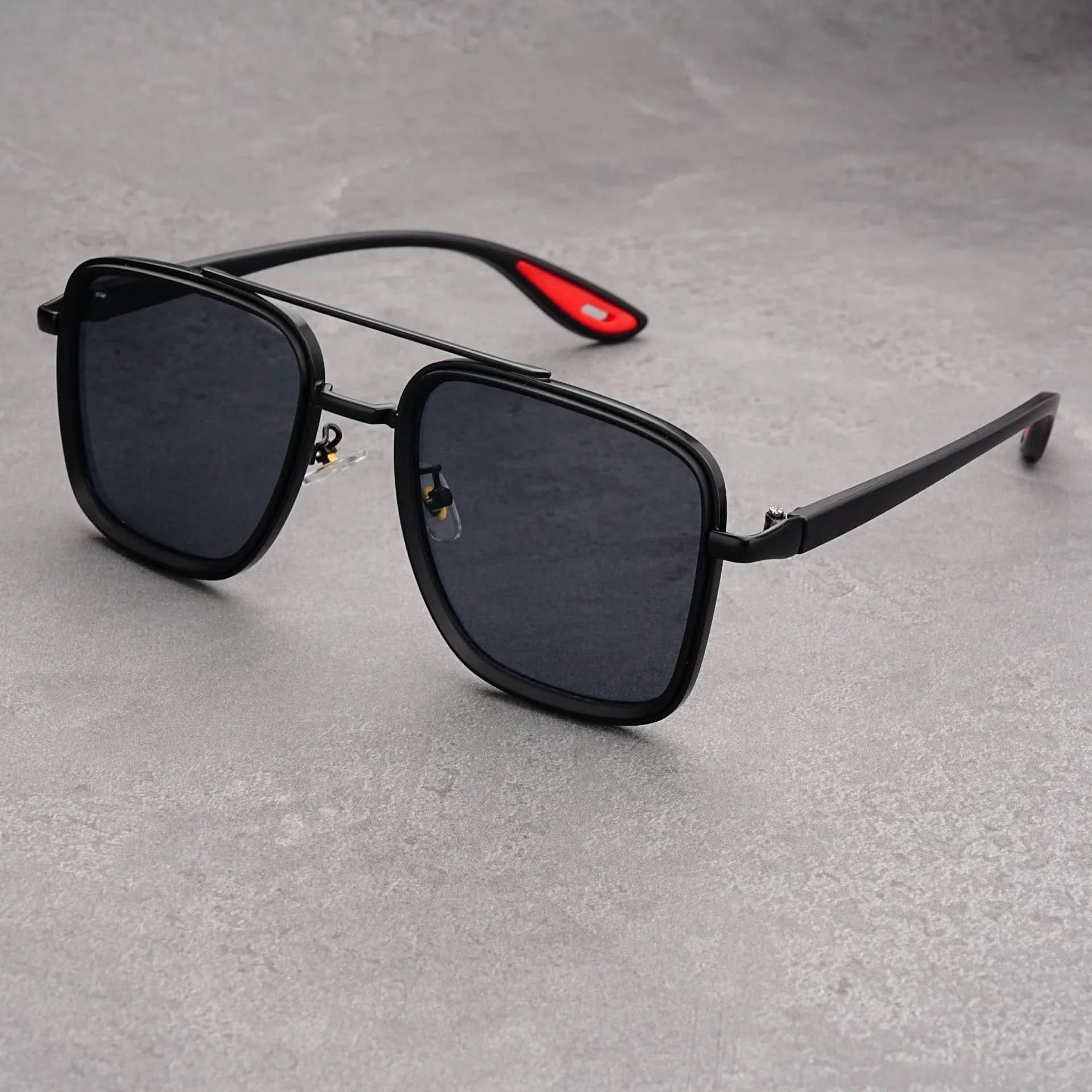 RIFT NOIR X | Square Metal-Acetate Sunglasses | UV380
