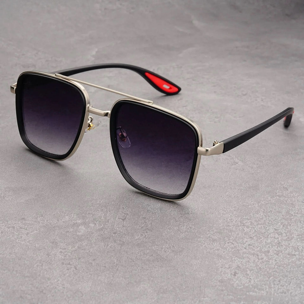 RIFT NOIR X | Square Metal-Acetate Sunglasses | UV380