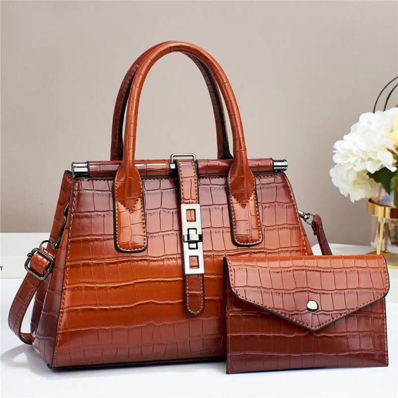 The Cannes Croc Handbag Set