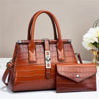 The Cannes Croc Handbag Set