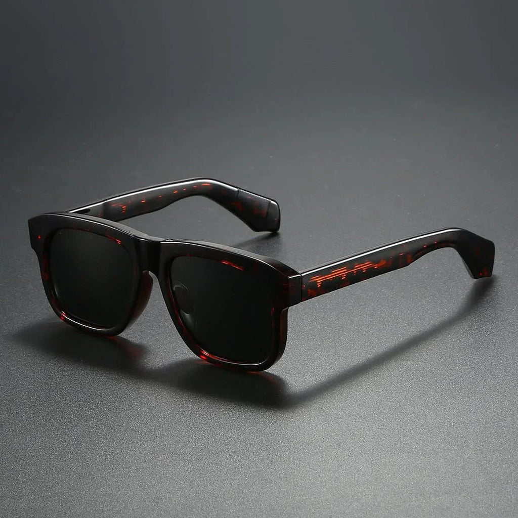 DELTA BLOCK | Chunky Acetate Square Sunglasses | UV400 Ribbed