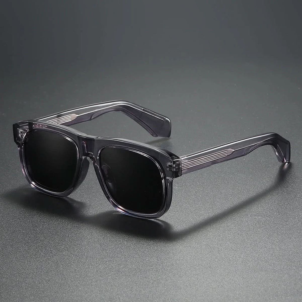 DELTA BLOCK | Chunky Acetate Square Sunglasses | UV400 Ribbed