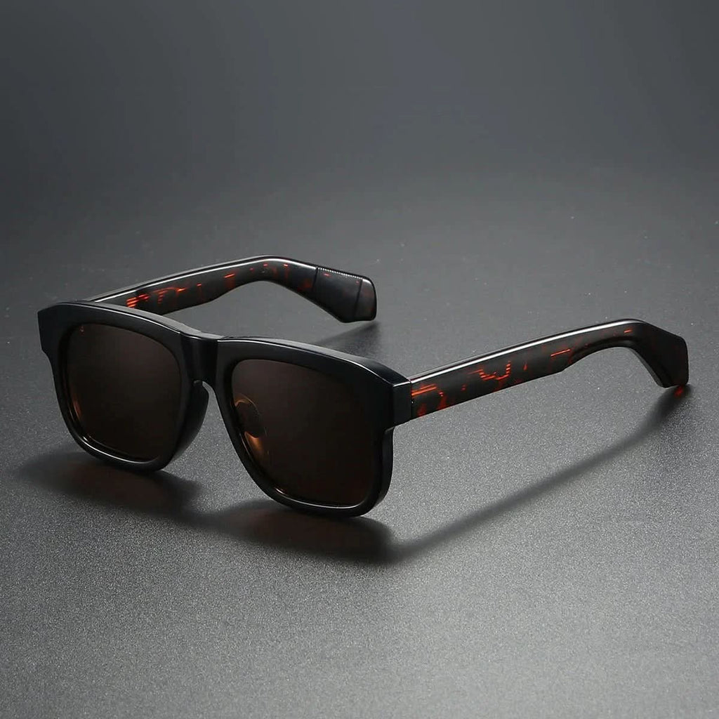 DELTA BLOCK | Chunky Acetate Square Sunglasses | UV400 Ribbed