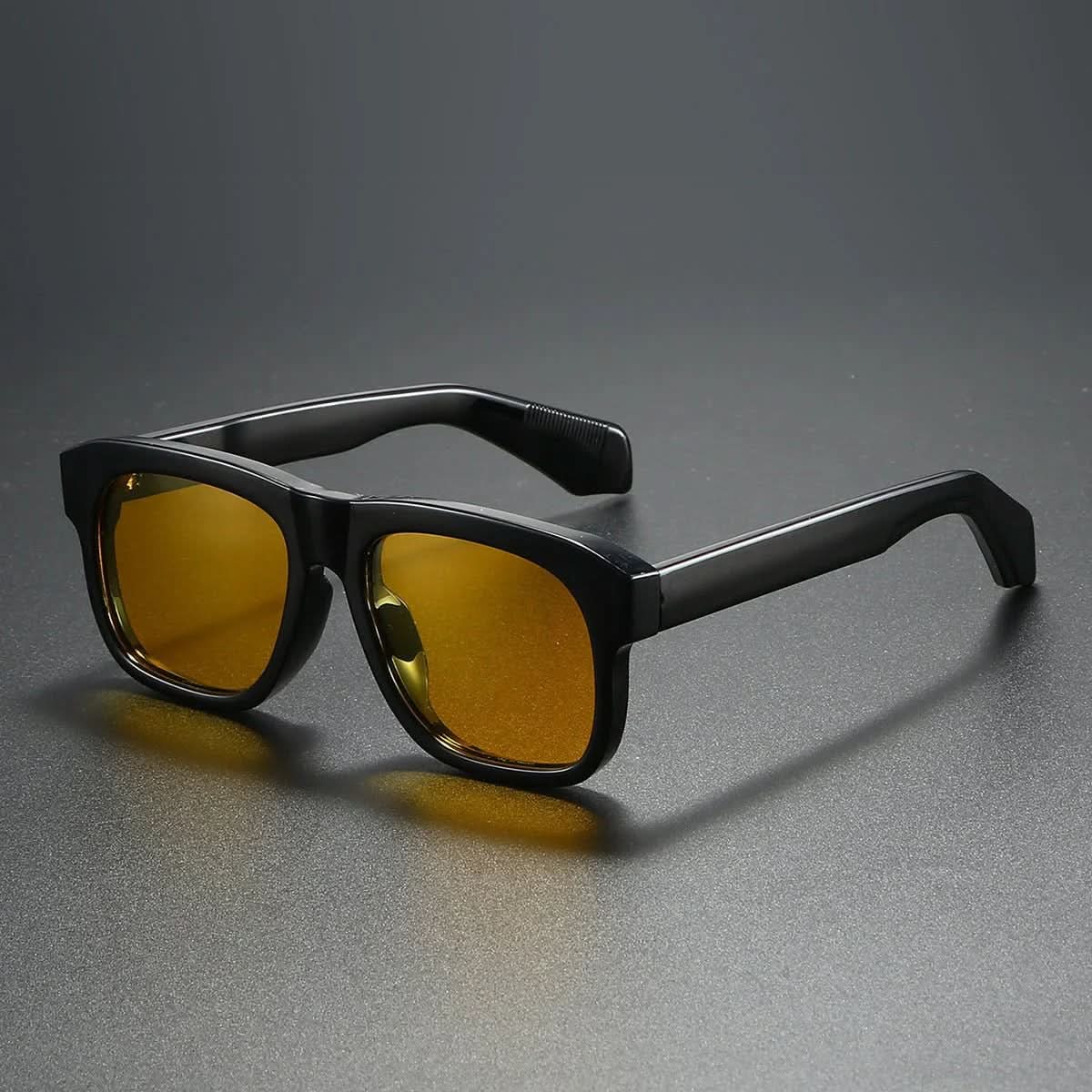 DELTA BLOCK | Chunky Acetate Square Sunglasses | UV400 Ribbed
