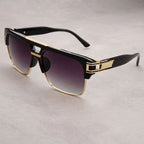 VANTA FLAT | Flat-Top Gold Brow Bar Sunglasses | UV380