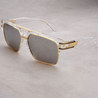 VANTA FLAT | Flat-Top Gold Brow Bar Sunglasses | UV380