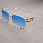 VANTA FLAT | Flat-Top Gold Brow Bar Sunglasses | UV380