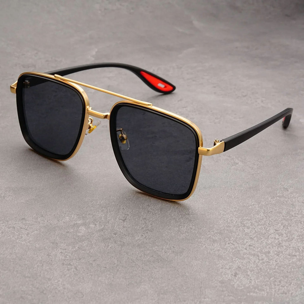 RIFT NOIR X | Square Metal-Acetate Sunglasses | UV380