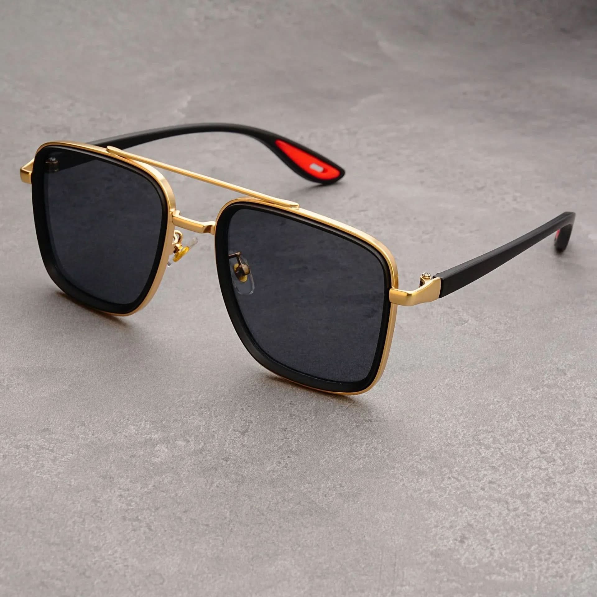 RIFT NOIR X | Square Metal-Acetate Sunglasses | UV380