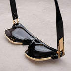 VANTA FLAT | Flat-Top Gold Brow Bar Sunglasses | UV380