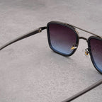 RIFT NOIR X | Square Metal-Acetate Sunglasses | UV380
