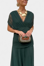 FREYA | Flowing Floral V Neck Dress