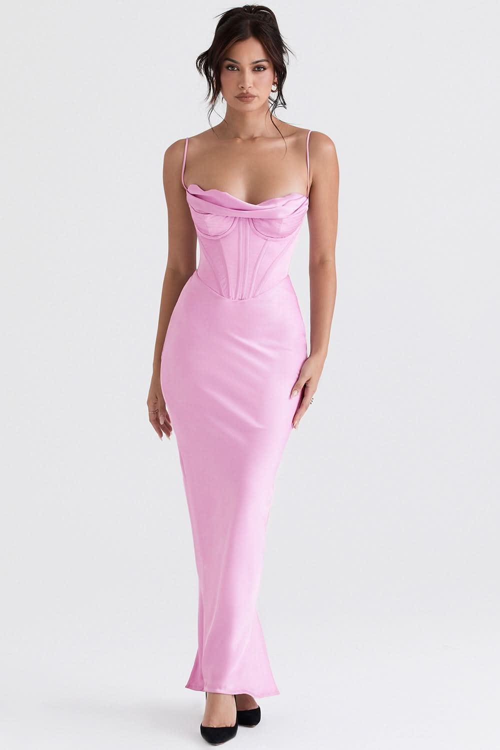 ROSALIE | Romantic Floral Boned Maxi Dress