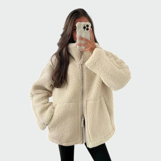 OLIVIA | Oversized Teddy Jacket