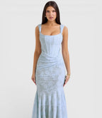MOZISION | Backless Floral Maxi Dress