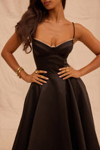 MADEMOISELLE | Black Tulle Midi Dress