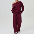 NELIA | Casual One-Shoulder Long Sleeve Two-Piece Set